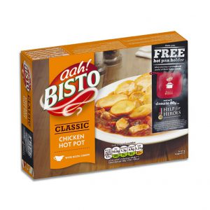 Bisto frozen ready meal range strengthens partnership with Help for Heroes