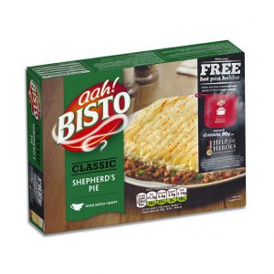 Bisto frozen ready meal range strengthens partnership with Help for Heroes