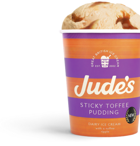Jude’s New Stick Toffee Pudding Ice Cream