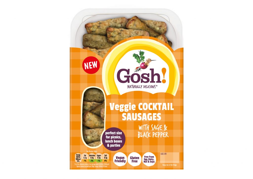 Gosh! Launches Plant-Based Cocktail Snacking Sausages