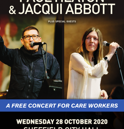 BEAUTIFUL SOUTH’S PAUL HEATON AND JACQUI ABBOTT ANNOUNCE SPECIAL CONCERT FOR CARE WORKERS 