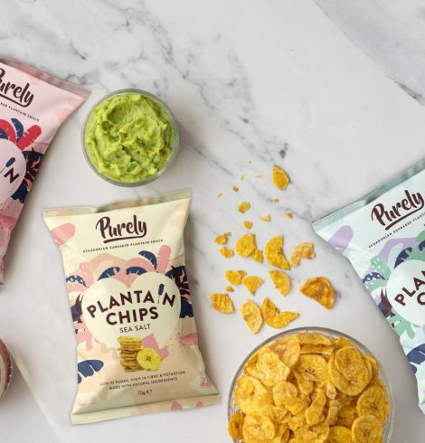 Premium Brand, Purely Plantain Chips, now available at independent wholesalers
