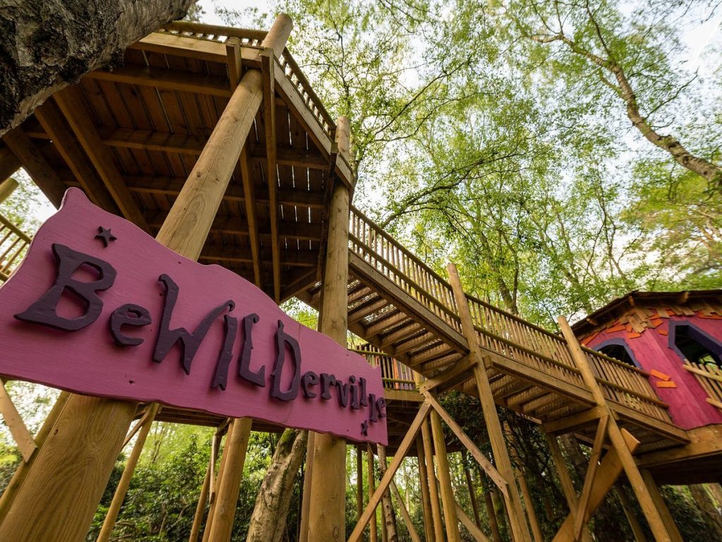 Lively entrance gate of Bewilderwood Cheshire
