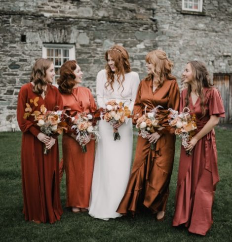 Burnt Orange Bridesmaid Dresses