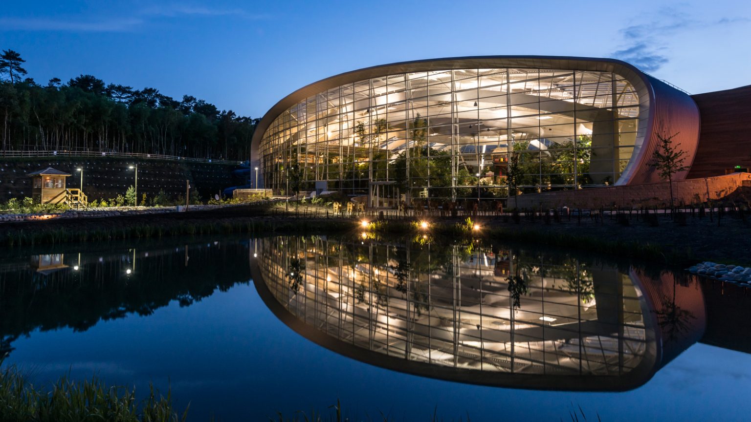 Aerial view of Center Parcs Woburn Forest