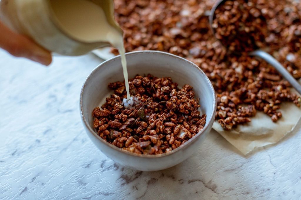 Bowl of crispy Cereali Choco Pops