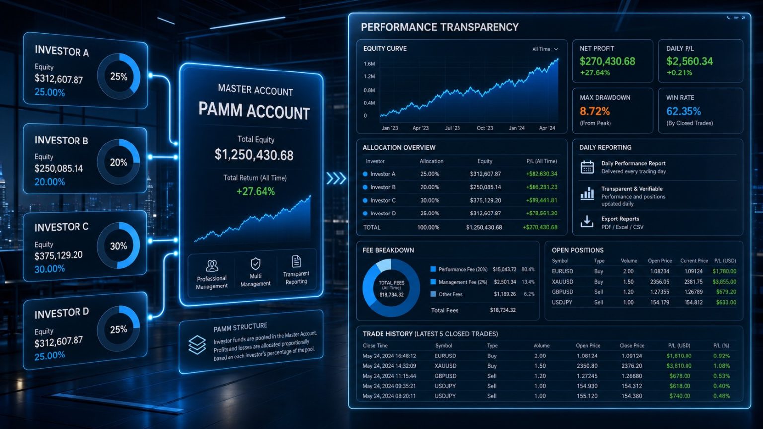 How OTOFX Structures PAMM Accounts for Performance Transparency OTOFX PAMM accounts performance transparency and independent tracking