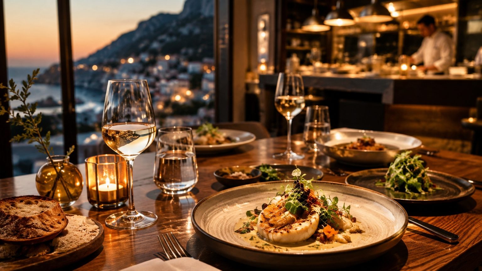 The Rise of Luxury Food Experiences: Why Travellers Want More Than a Restaurant Meal Travellers enjoying an intimate luxury dining experience with an open kitchen and chef-led service